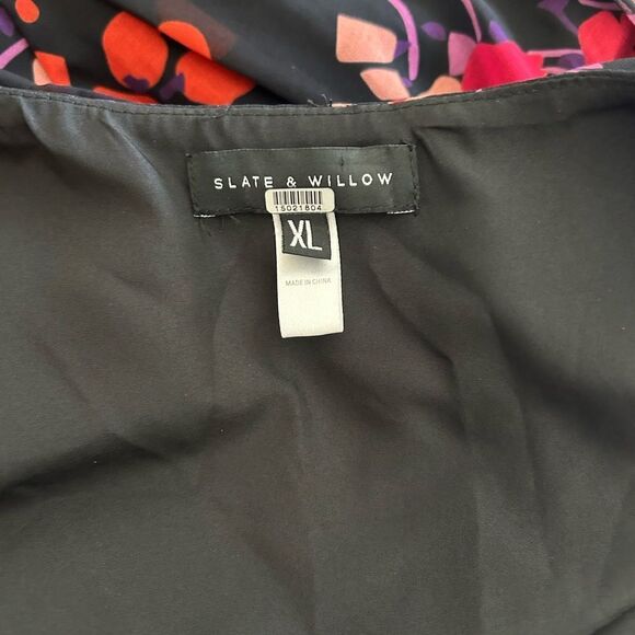 Slate & Willow Floral Midi Wrap Dress Size XL - Picture 10 of 10